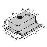 Витяжка кухонна VENTOLUX GARDA 60 WHG (750) SMD LED Diawest