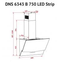 Витяжка кухонна PERFELLI DNS 6343 B 750 IV LED Strip Diawest