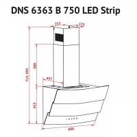 Витяжка кухонна PERFELLI DNS 6363 B 750 BL LED Strip Diawest