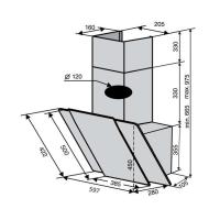 Витяжка кухонна VENTOLUX TORINO 60 WH (750) PB Diawest