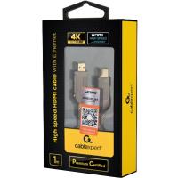Кабель мультимедийный HDMI to HDMI 1.0m V2.0b Cablexpert (CCBP-HDMIPCC-1M) Diawest