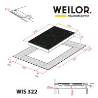 Варильна поверхня WEILOR WIS 322 BS Diawest