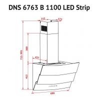 Витяжка кухонна PERFELLI DNS 6763 B 1100 IV LED Strip Diawest