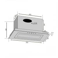 Витяжка кухонна VENTOLUX PUNTO 60 WG (1200) TRC FLED Diawest