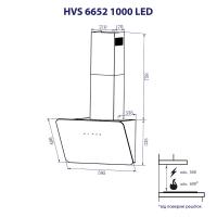 Вытяжка кухонная MINOLA HVS 6652 WH 1000 LED Diawest
