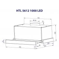 Витяжка кухонна MINOLA HTL 5612 I 1000 LED Diawest