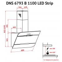 Витяжка кухонна PERFELLI DNS 6793 B 1100 BL LED Strip Diawest