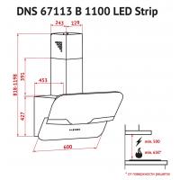Вытяжка кухонная PERFELLI DNS 67113 B 1100 BL LED Strip Diawest