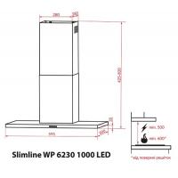 Вытяжка кухонная WEILOR Slimline WP 6230 BL 1000 LED Diawest