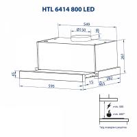 Вытяжка кухонная MINOLA HTL 6414 I 800 LED Diawest