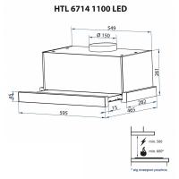 Витяжка кухонна MINOLA HTL 6714 WH 1100 LED Diawest