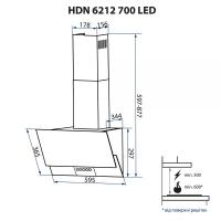 Витяжка кухонна MINOLA HDN 6212 IV 700 LED Diawest