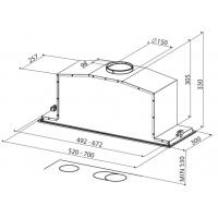 Витяжка кухонна FABER INCA LUX EV8 X/BK A52 FABER Diawest