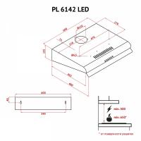 Витяжка кухонна PERFELLI PL 6142 I LED Diawest
