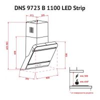 Витяжка кухонна PERFELLI DNS 9723 B 1100 BL LED Strip Diawest