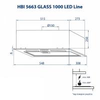 Витяжка кухонна MINOLA HBI 5663 IV GLASS 1000 LED Line Diawest