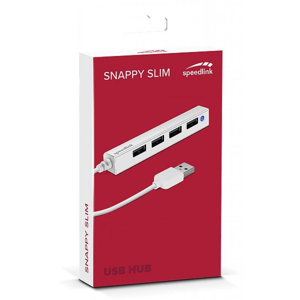 Концентратор Speedlink SNAPPY SLIM USB Hub, 4-Port, USB 2.0, Passive, White (SL-140000-WE) Diawest