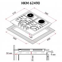 Варочная поверхность PERFELLI HKM 62490 BL Diawest