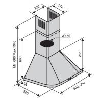 Витяжка кухонна VENTOLUX MONACO 60 WH (800) Diawest