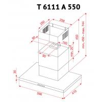 Витяжка кухонна PERFELLI T 6111 A 550 BL Diawest