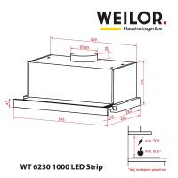 Витяжка кухонна WEILOR WT 6230 I 1000 LED Strip Diawest