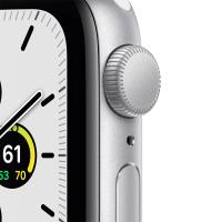 Смарт-часы Apple Watch SE GPS, 44mm Silver Aluminium Case with White Sport Ba (MYDQ2UL/A) Diawest