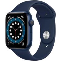 Смарт-часы Apple Watch Series 6 GPS, 44mm Blue Aluminium Case with Deep Navy (M00J3UL/A) Diawest