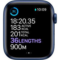 Смарт-часы Apple Watch Series 6 GPS, 44mm Blue Aluminium Case with Deep Navy (M00J3UL/A) Diawest