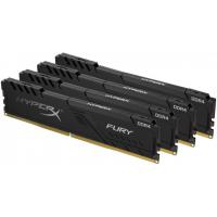 Модуль пам'яті для комп'ютера DDR4 128GB (4x32GB) 3200 MHz HyperX Fury Black Kingston (HX432C16FB3K4/128) Diawest