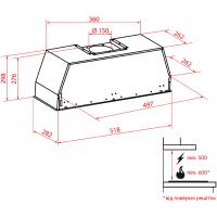 Витяжка кухонна WEILOR PPE 5230 SS 1000 LED Diawest