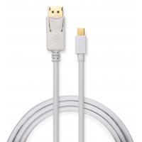 Кабель мультимедийный Mini Display Port to Display Port 1.8m 4K white Vinga (VCPMDPDP1.8WH) Diawest
