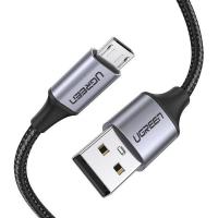 Дата кабель USB 2.0 AM to Micro 5P 1.0m US290 Aluminum Braid Black UGREEN (60146) Diawest