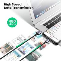 Дата кабель USB 2.0 AM to Micro 5P 1.0m US290 Aluminum Braid Black UGREEN (60146) Diawest