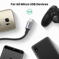 Дата кабель USB 2.0 AM to Micro 5P 1.0m US290 Aluminum Braid Black UGREEN (60146) Diawest