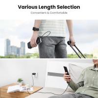 Дата кабель USB 2.0 AM to Micro 5P 1.0m US290 Aluminum Braid Black UGREEN (60146) Diawest