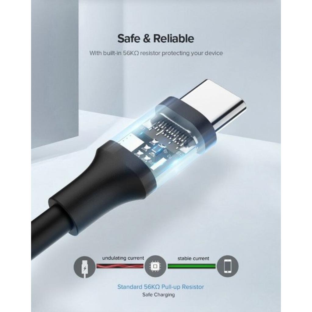 Дата кабель USB 2.0 AM to Type-C 2.0m US287 Black UGREEN (60118) Diawest
