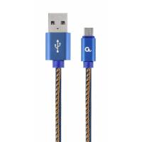 Дата кабель USB 2.0 AM to Micro 5P 1.0m corner Cablexpert (CC-USB2J-AMmBML-1M-BL) Diawest