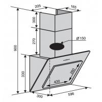 Витяжка кухонна VENTOLUX TIVOLI 60 BK (700) PB Diawest