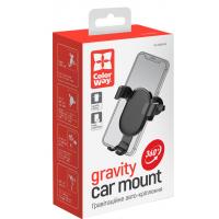 Универсальный автодержатель Colorway Metallic Gravity Holder Black (CW-CHG01-BK) Diawest