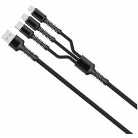 Дата кабель USB 2.0 AM to Lightning + Micro 5P + Type-C 4.0A (20W) ColorWay (CW-CBU3003-GR) Diawest