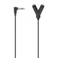 Кабель мультимедийный 3.5 mm Jack - 2x3.5 mm Jack Stereo Black HAMA (00205190) Diawest