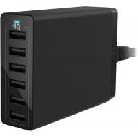 Зарядний пристрій Anker PowerPort 6 - 60W 6-port USB Power IQ V3 (Black) (A2123L12) Diawest