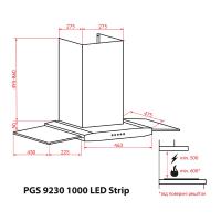 Вытяжка кухонная Weilor PGS 9230 IG 1000 LED Strip (PGS9230IG1000LEDStrip) Diawest