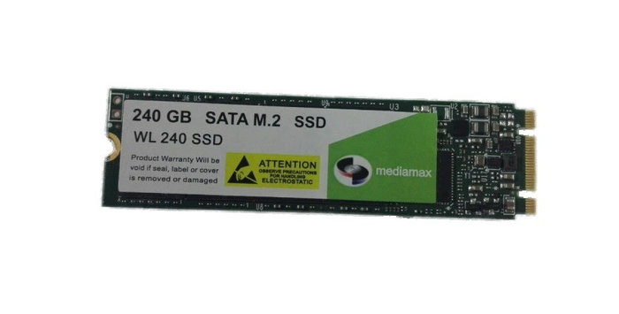 Накопитель SSD  240GB Mediamax M.2 2280 SATAIII 3D NAND TLC (WL 240 SSD) Refurbished наработка до 1% Diawest