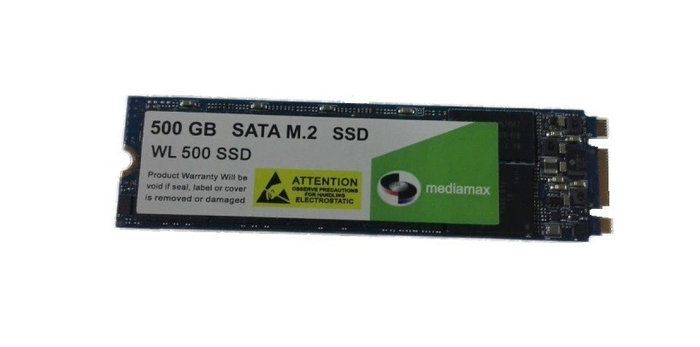 Накопичувач SSD 500GB Mediamax M.2 2280 SATAIII 3D NAND TLC (WL 500 SSD M.2) Refurbished напрацювання до 1% Diawest