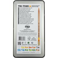 Олівці кольорові Koh-i-Noor Tri-Tone 11 + 1 олівець-блендер у метал. пеналі (3442) Diawest