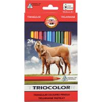 Олівці кольорові Koh-i-Noor Triocolor Jumbo Horses 24 кольорів (3144) Diawest