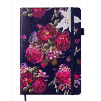 Блокнот BUROMAX деловой Cherie A5 без линования 96 листов обложка из искусст (BM.295005-03) Diawest