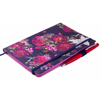 Блокнот BUROMAX деловой Cherie A5 без линования 96 листов обложка из искусст (BM.295005-03) Diawest