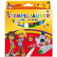 Фломастеры MALINOS штампы волшебные меняющие цвет Stempelzauber 9 (9+1) шт (MA-300008) Diawest